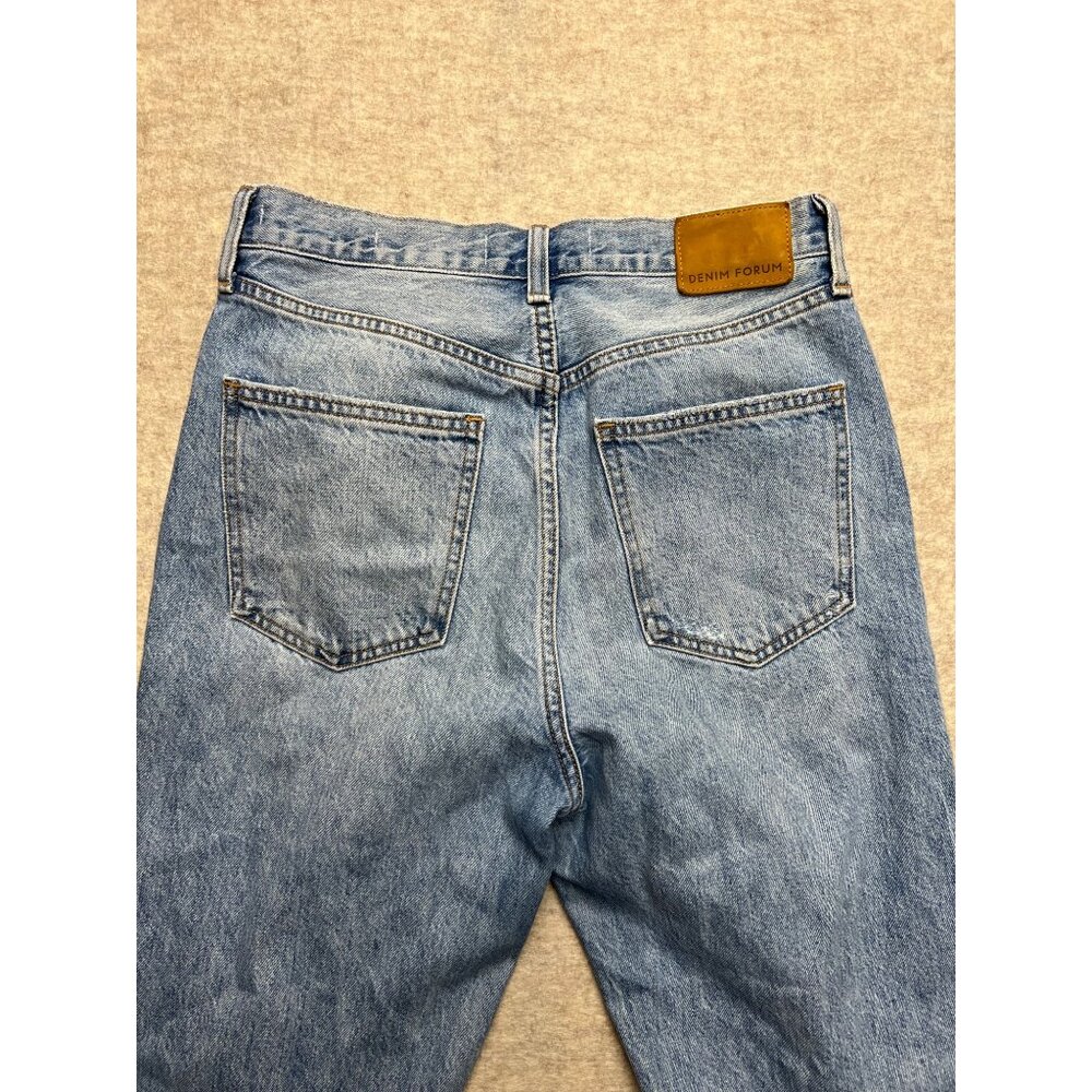Denim Forum Joni High Rise Loose Distressed Denim Jeans Ripped Button Fly 26 - Picture 7 of 12